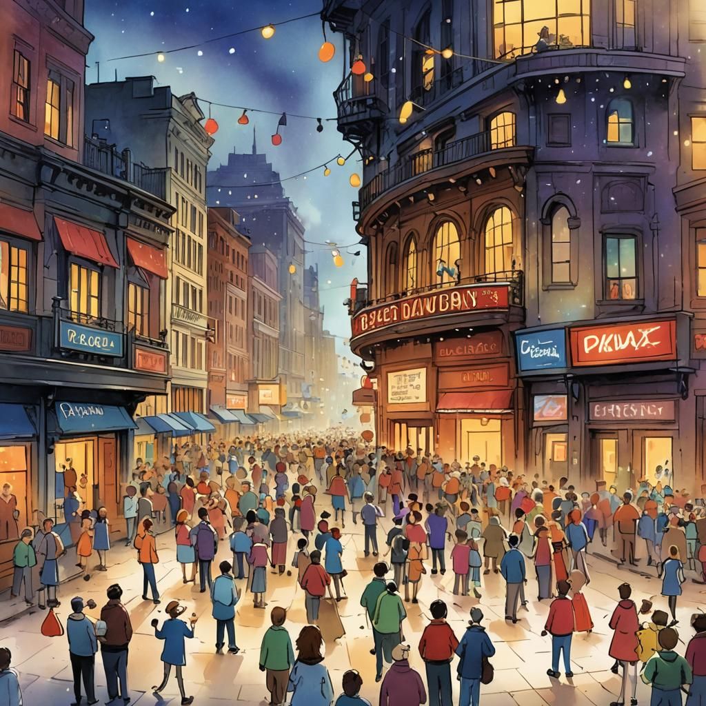 Pixar-Style Broadway Show Concept Art