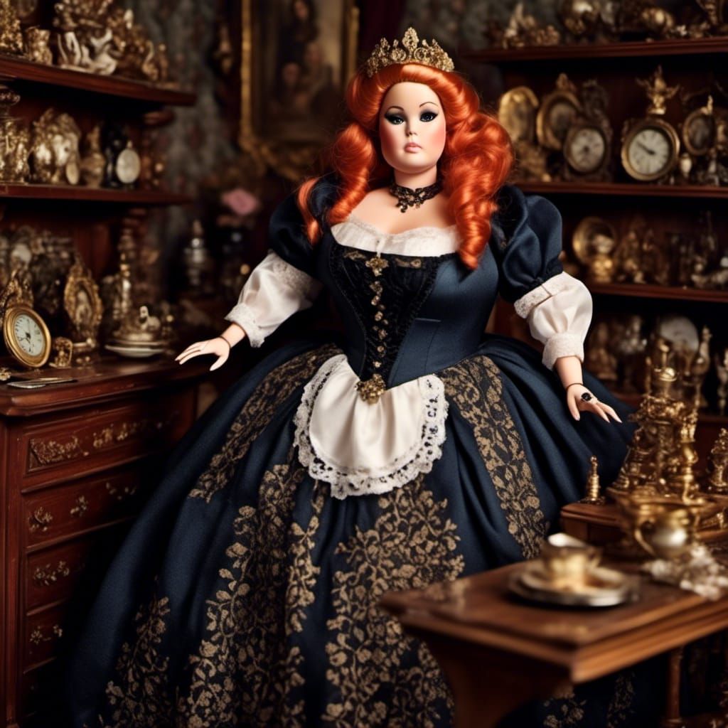 Curvy Barbie Doll Housewife in Seventies Style