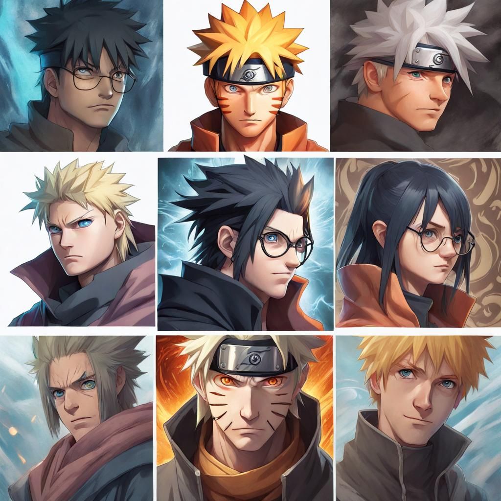 Fusion Portrait: Naruto and Harry Potter in Digital Art
