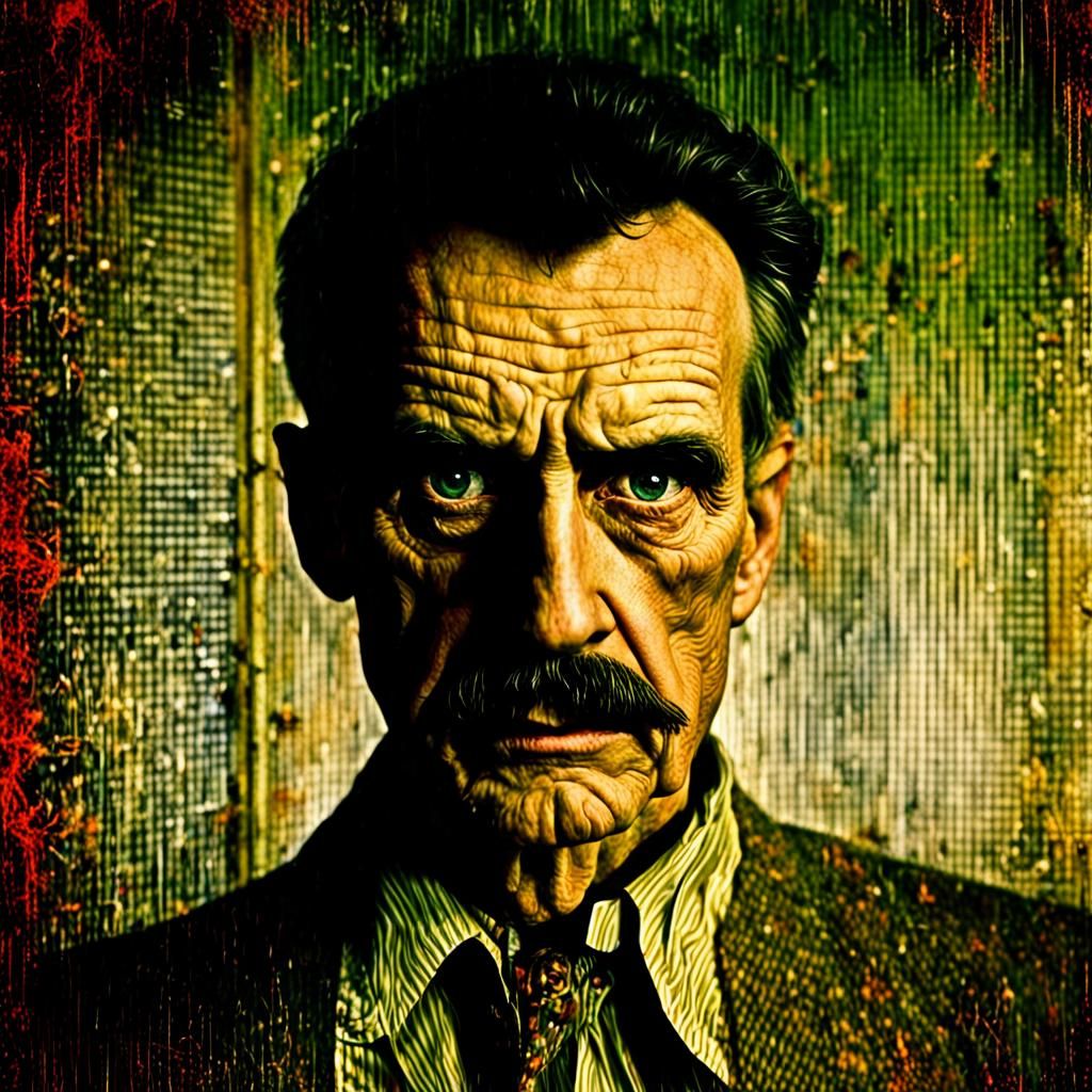 scintillator portrait of ominous looking man
your future self is watching you right now through memories :: vintage hybr...