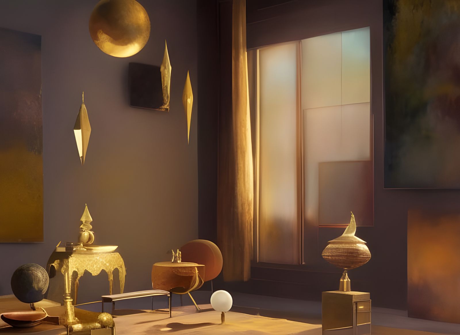 Golden Abstract Cycles Blending