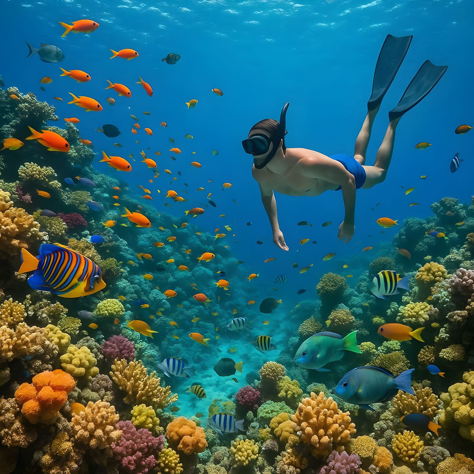 Diving without the use of scuba gear in the Red Sea