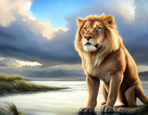 Detroit Lions Mascot: Muscular Lion Football Player