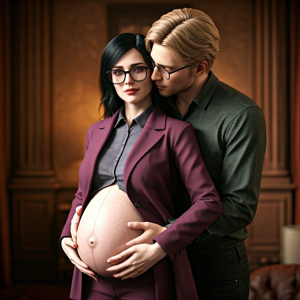 Hyperrealistic Portrait of Nyarlathotep and Husband