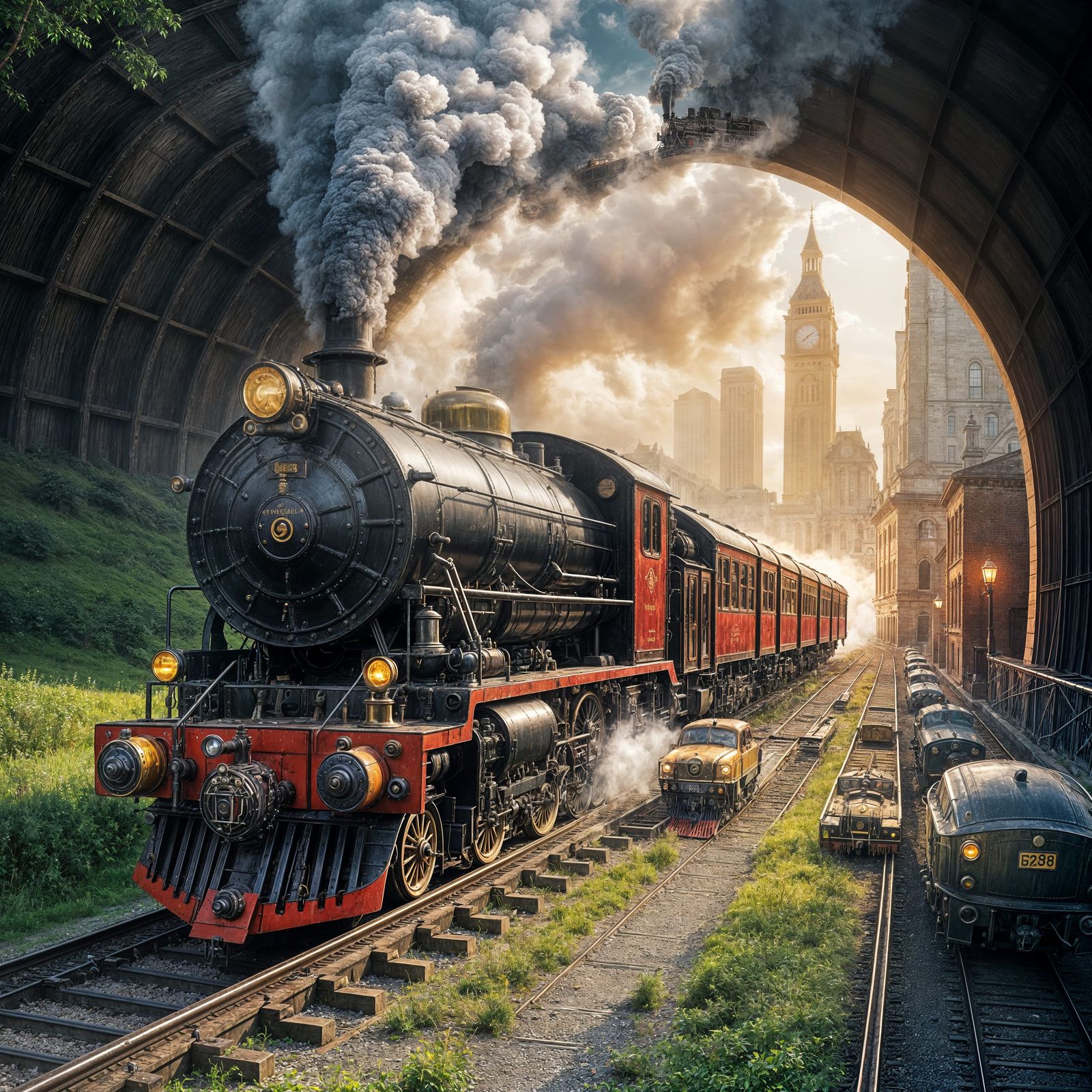 19th-Century Steam Locomotive Transitions to 20th-Century Ne...