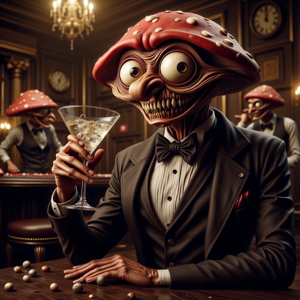 Mushroom Spy in Casino: A James Bond Parody