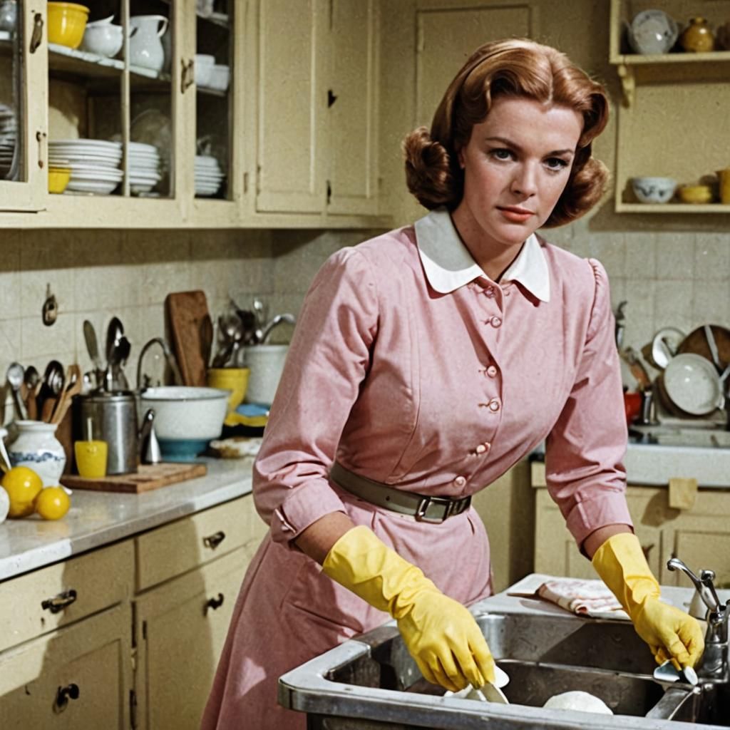 Anni-Frid Lyngstad as a Young 1950s Homemaker in Dandelion P...