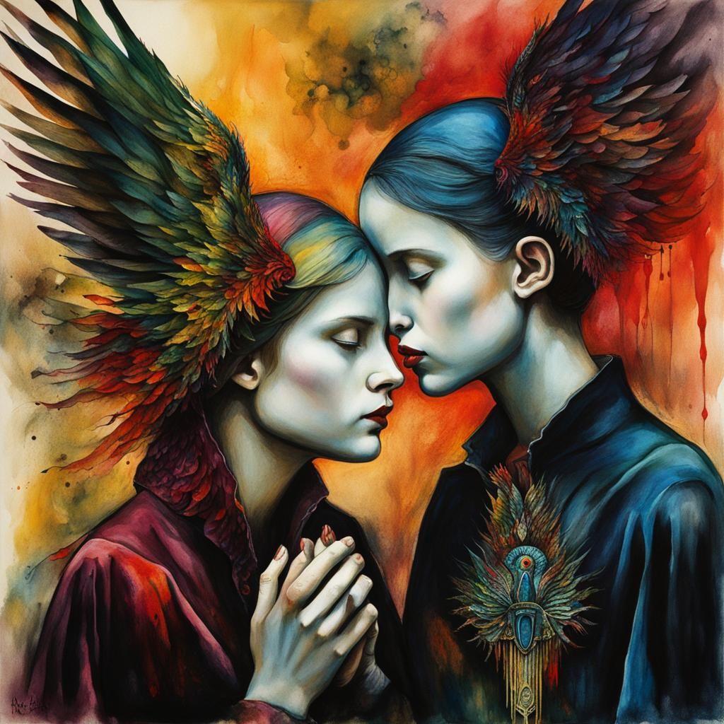 Dark Angels Answer Prayers: Surreal Dreamlike Scene