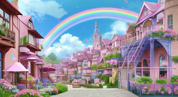 Enchanting Anime-Style Bookstore with Whimsical Shelves and ...