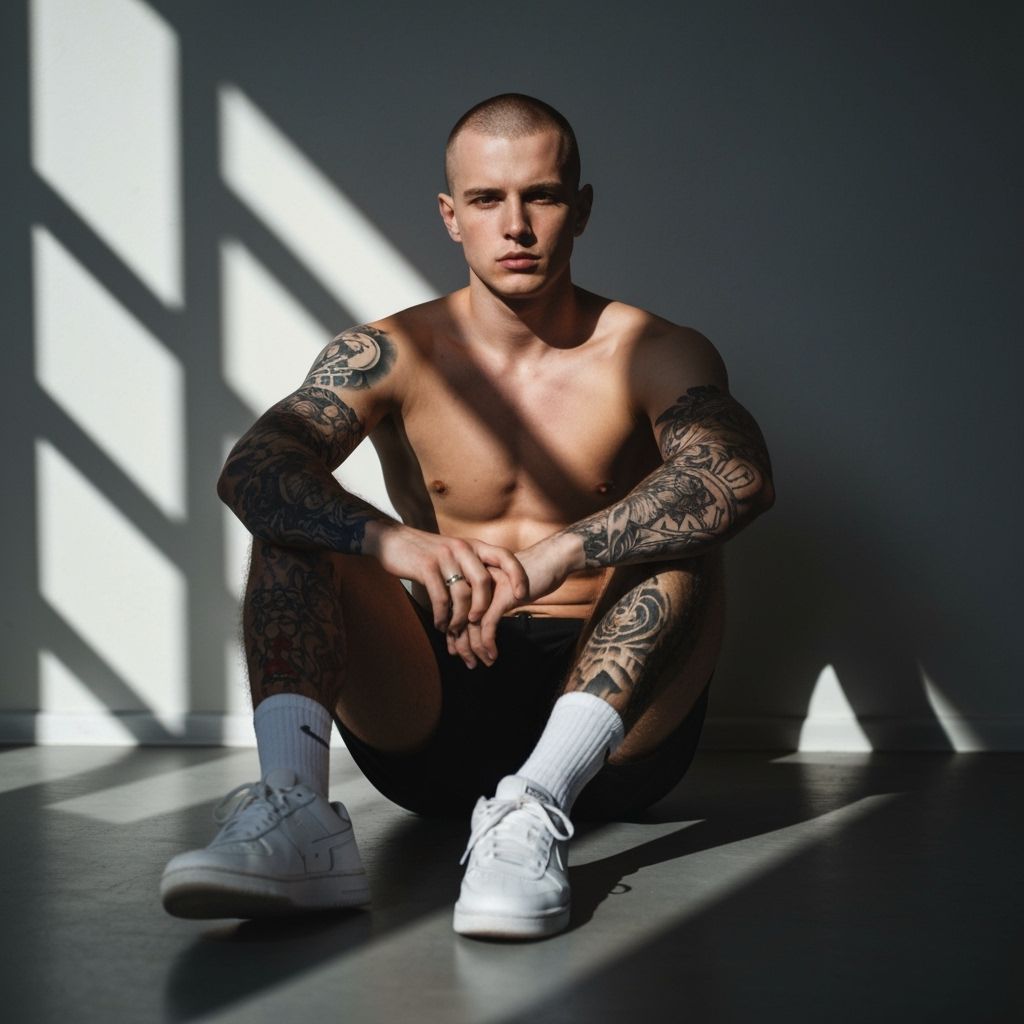 Hyperrealistic Portrait of a Young Man in Light