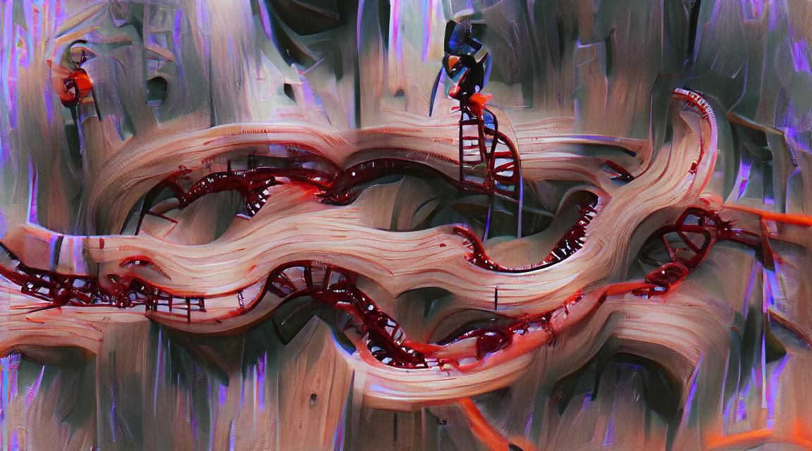 Chainsaw Roller Coaster Ride in Sinister Digital Art