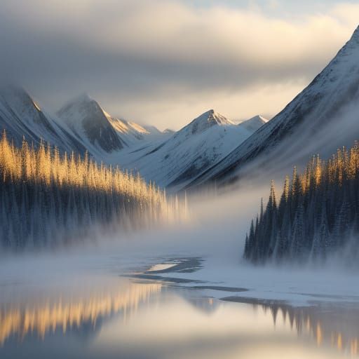 Alaskan Highway Meets Ethereal Skies in Cinematic Masterpiec...