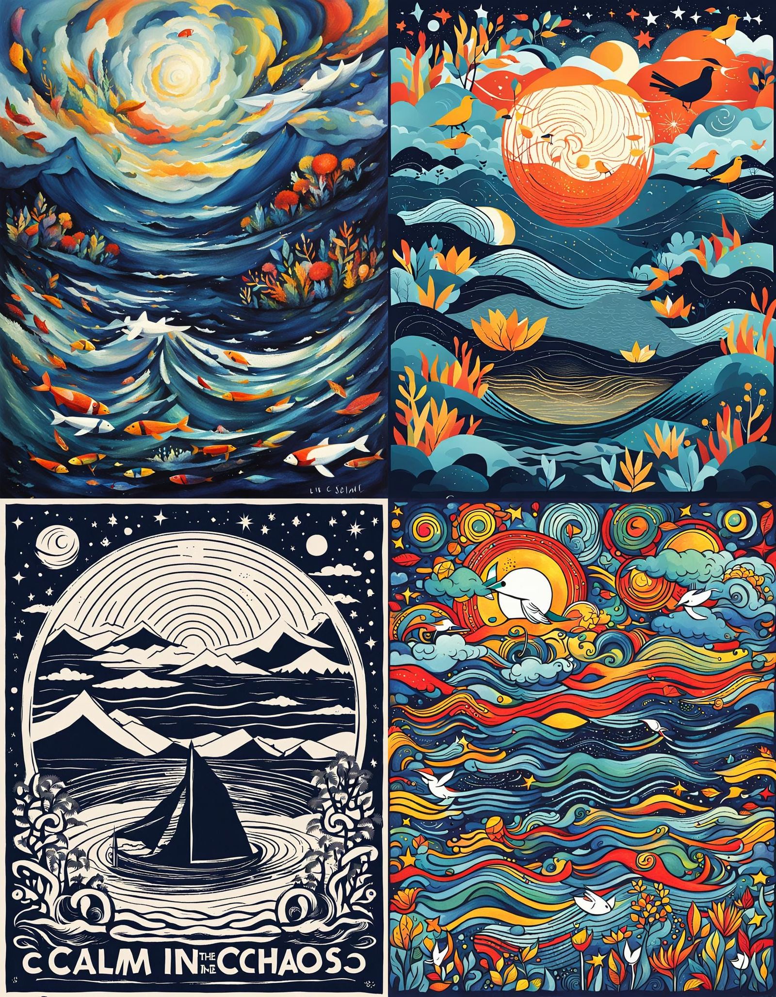 Calm Within Chaos: An AI Interpretation