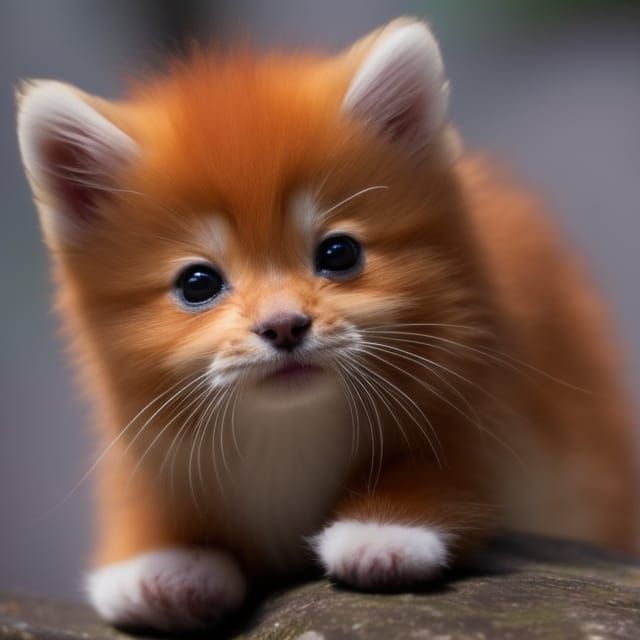 Adorable Kittens and Red Pandas in Digital Art