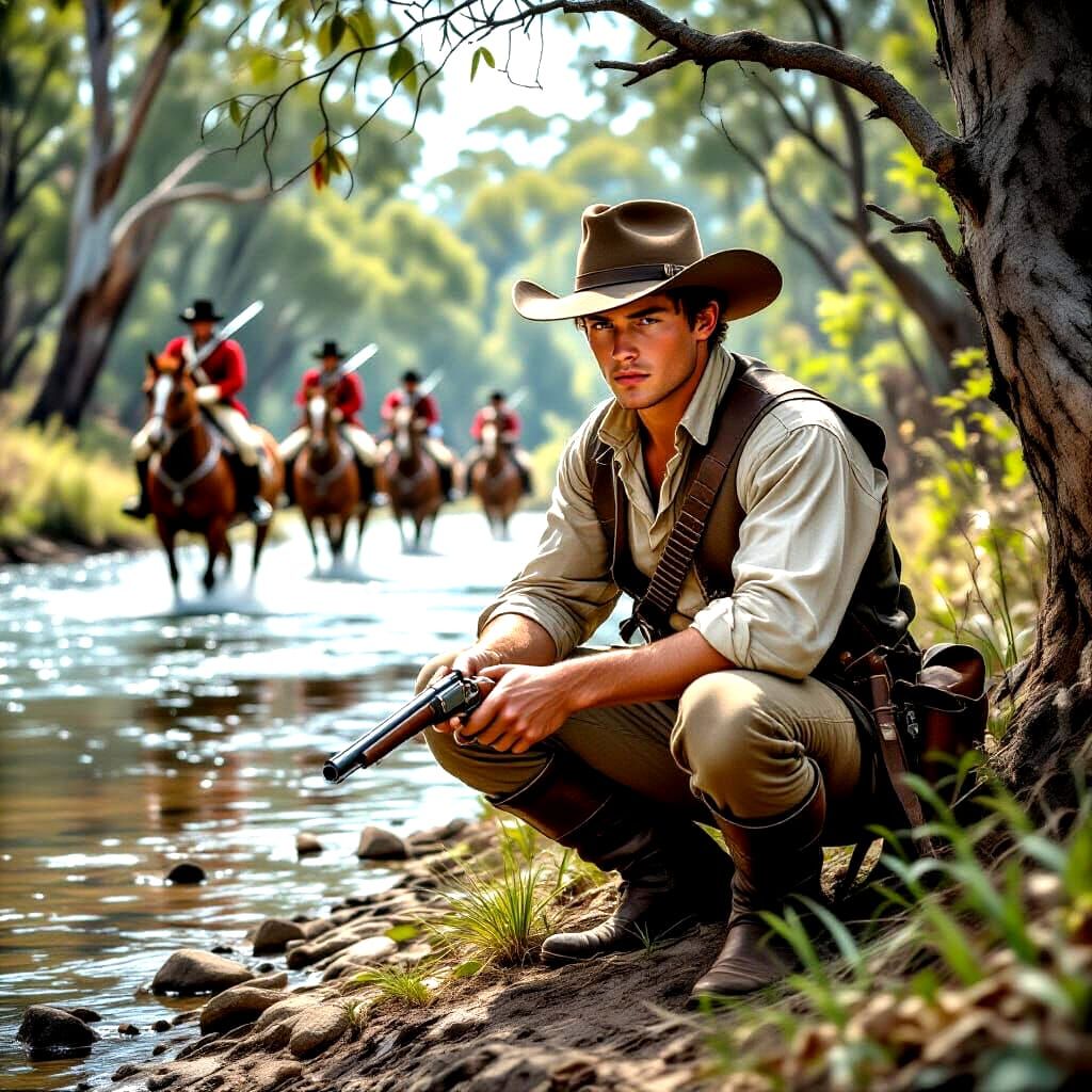 Bushranger Ambush in Realistic 1805 Australian Forest