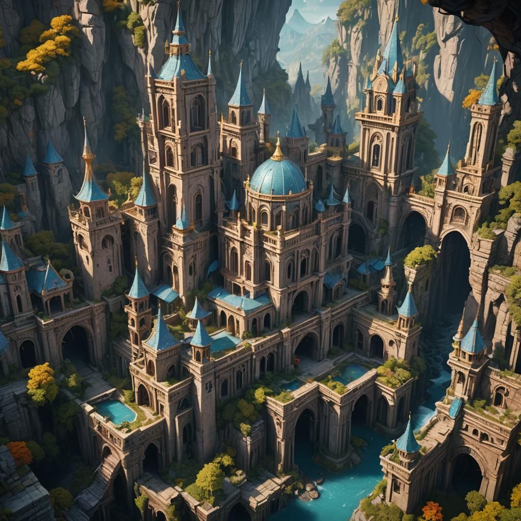 Fantastical Matte Painting in Deep Color