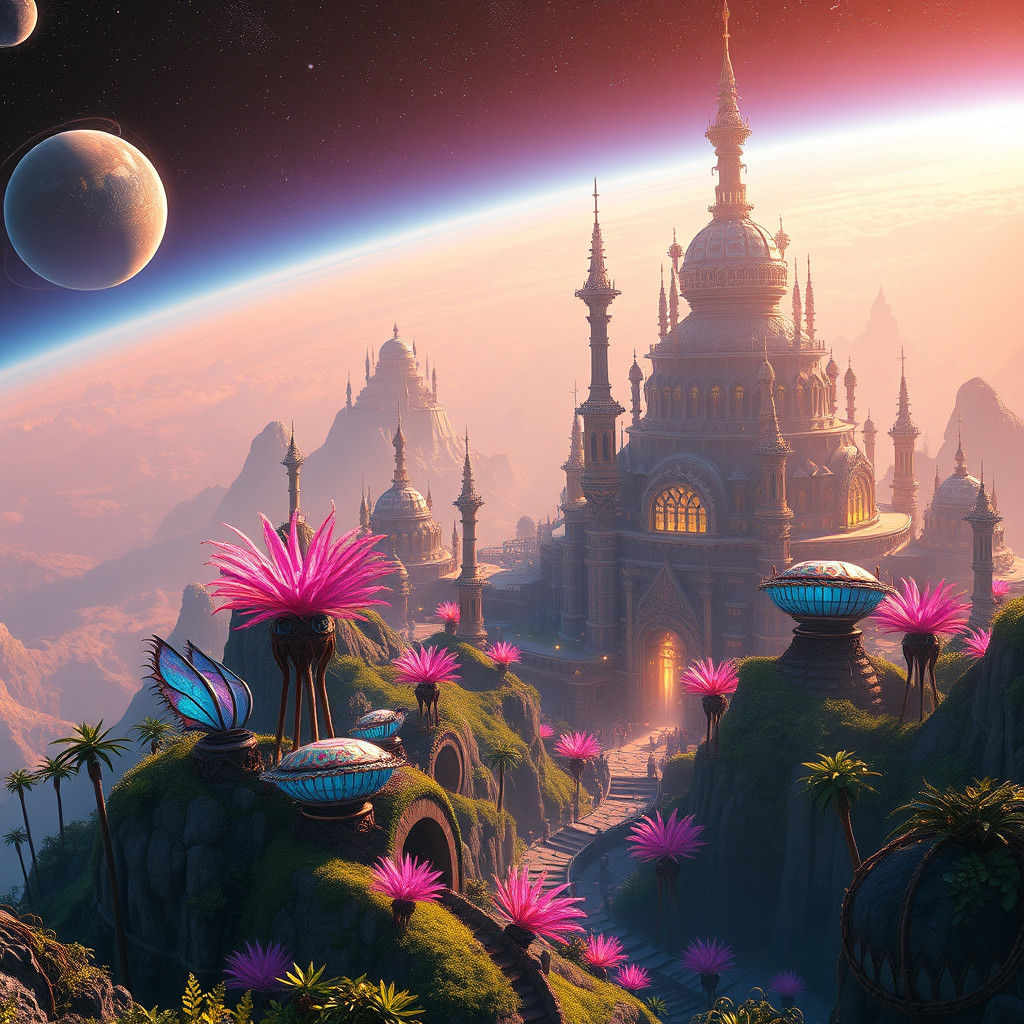 Unseen City on Kepler 452b: Fantasy Concept Art