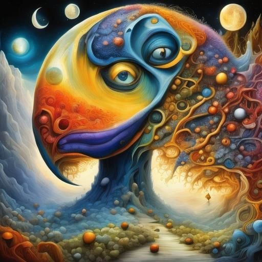 Surreal Elephant Alien in Shamanic Forest