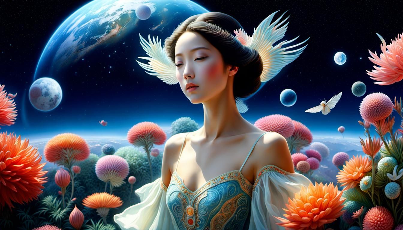 Weightless Fairytale Scene in Orbit