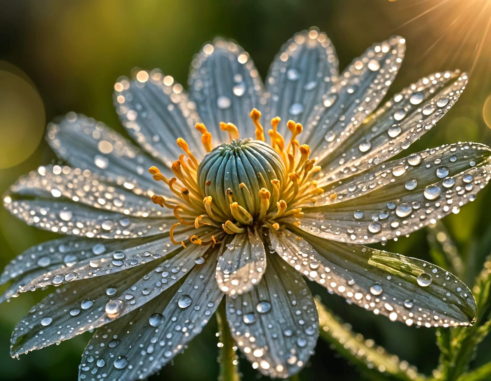 Dew-Kissed Wildflower in Natural Light: Professional Photo