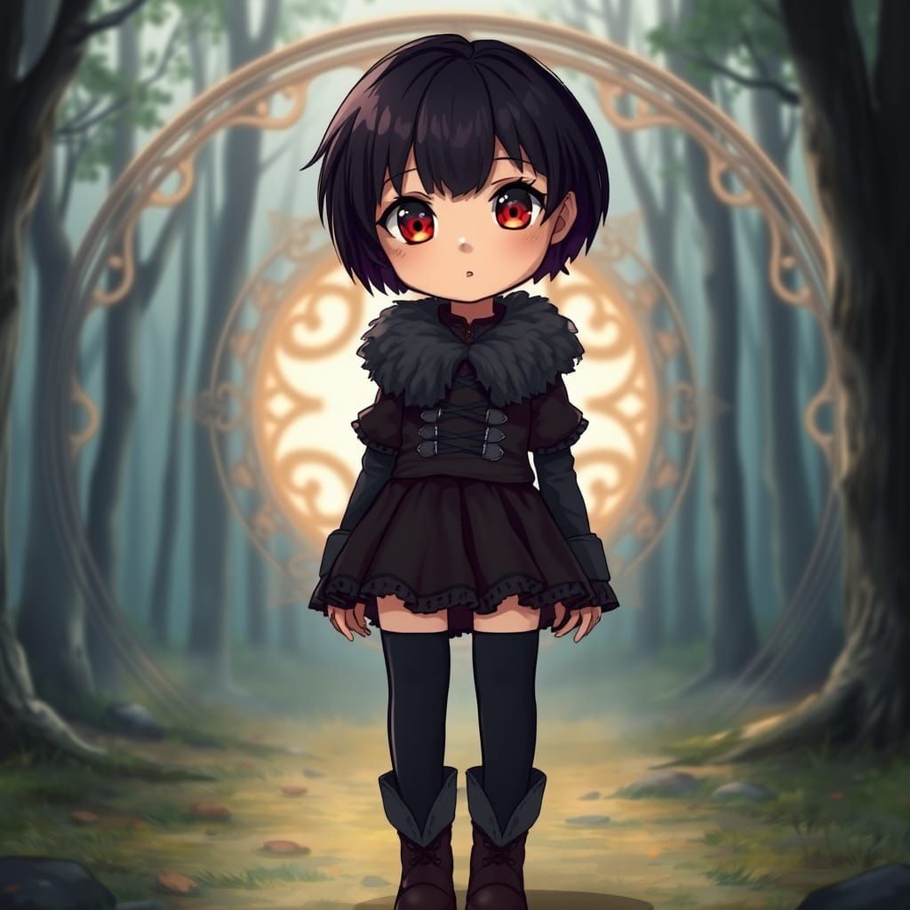 Mystical Forest Enchantress in Dark Fantasy Style