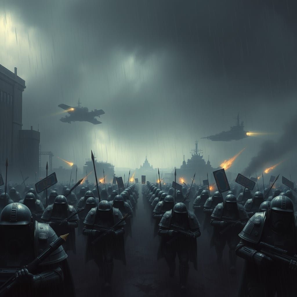 Warhammer Warriors Unite in Epic Formation for the Emperor