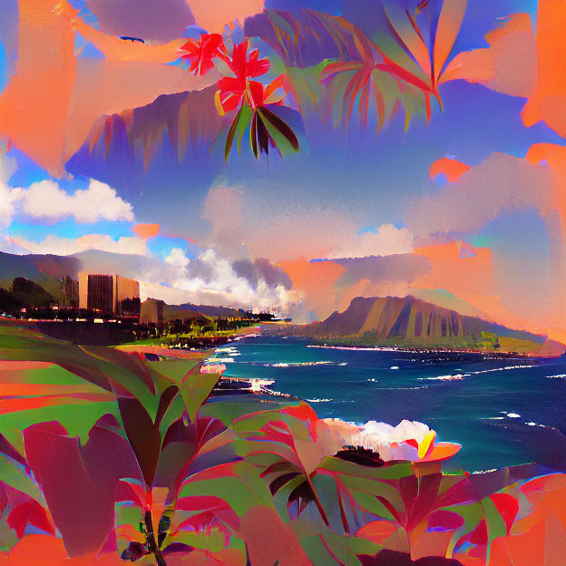 Tropical Beach Paradise in Hawaii