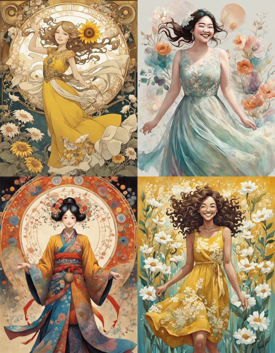 Radiant Round Maiden in Whimsical Fantasy