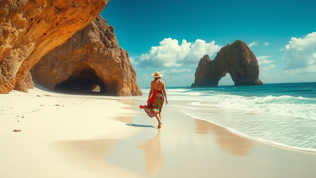 Surreal Beach Scene in Style of Salvador Dali