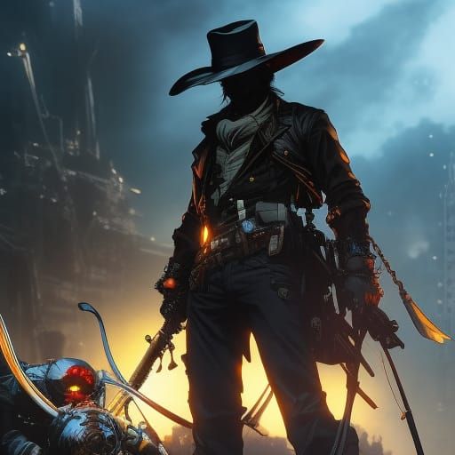 Scarecrow insanely detailed matte manhwa illustration by Kim Jung Gi, Jean Baptiste Monge, Yoji Shinkawa, Yoshitaka Aman...