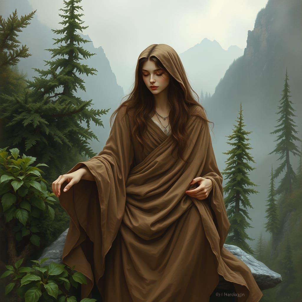 Oread Nymph in Rackham, Froud, and Craft Style