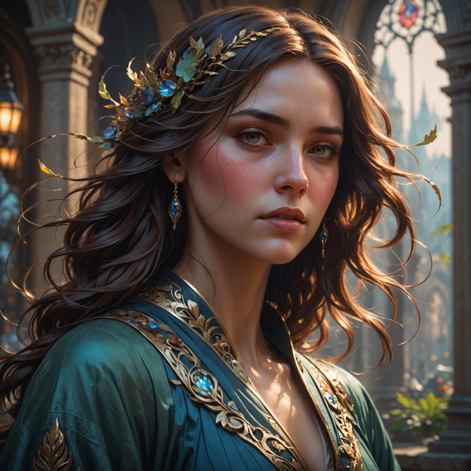 Lady Awakens in Ethereal Portrait