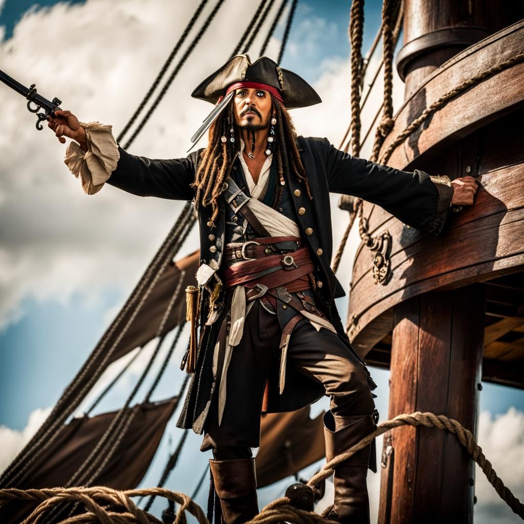 Jack Sparrow on the Mast