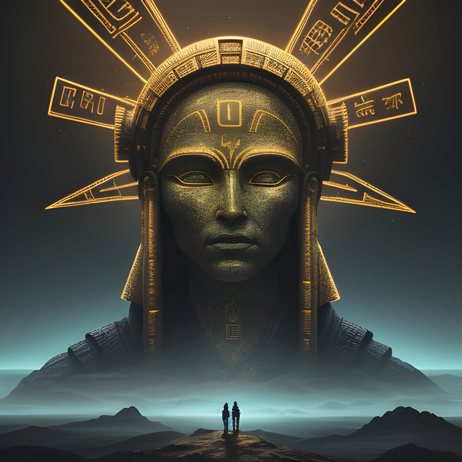 AI Interpretation of Ancient Aliens Concept