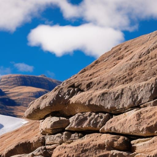 Torridon Sandstone Mountains with Snow, Professional Photogr...