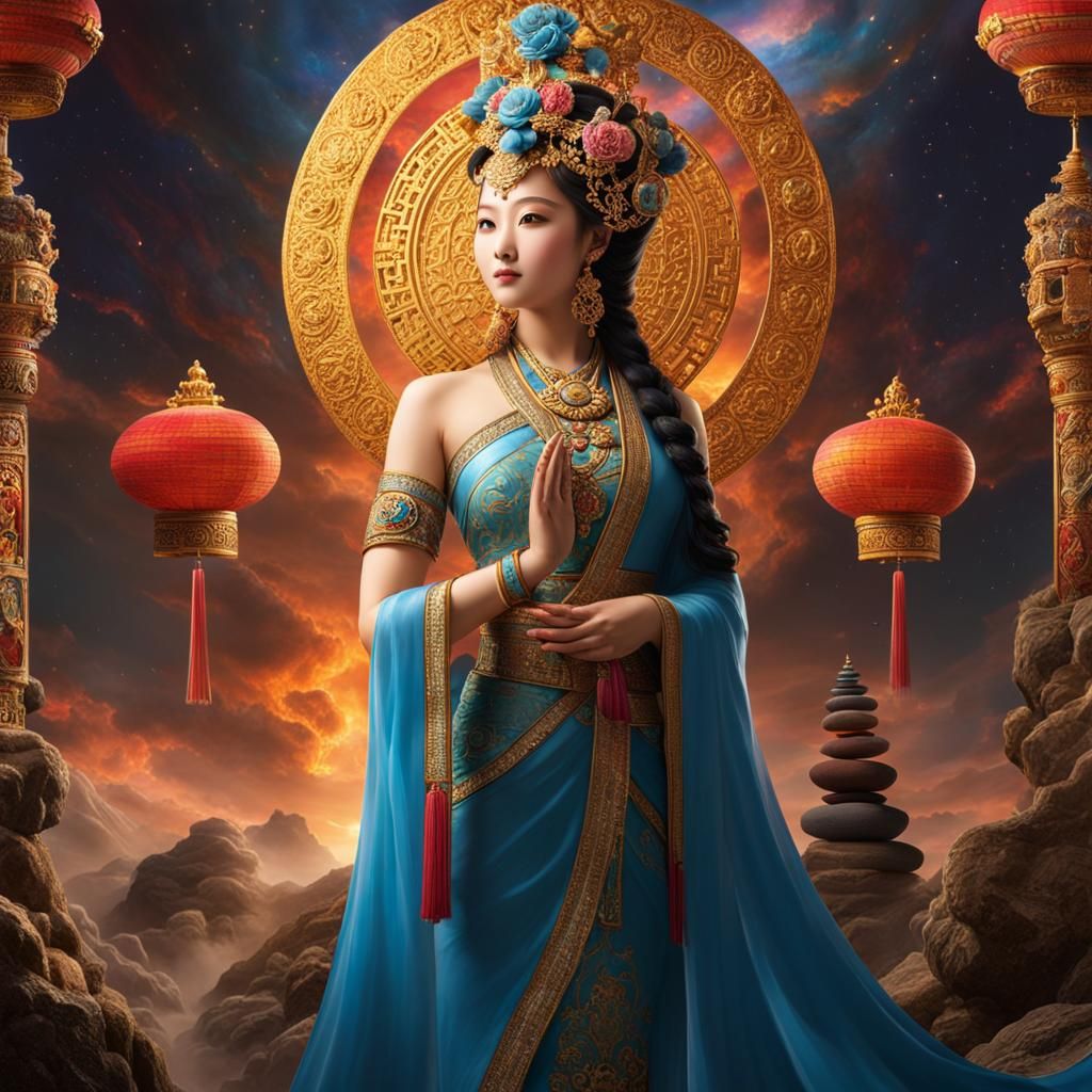 Goddess Nüwa Repairs the Sky with Stones