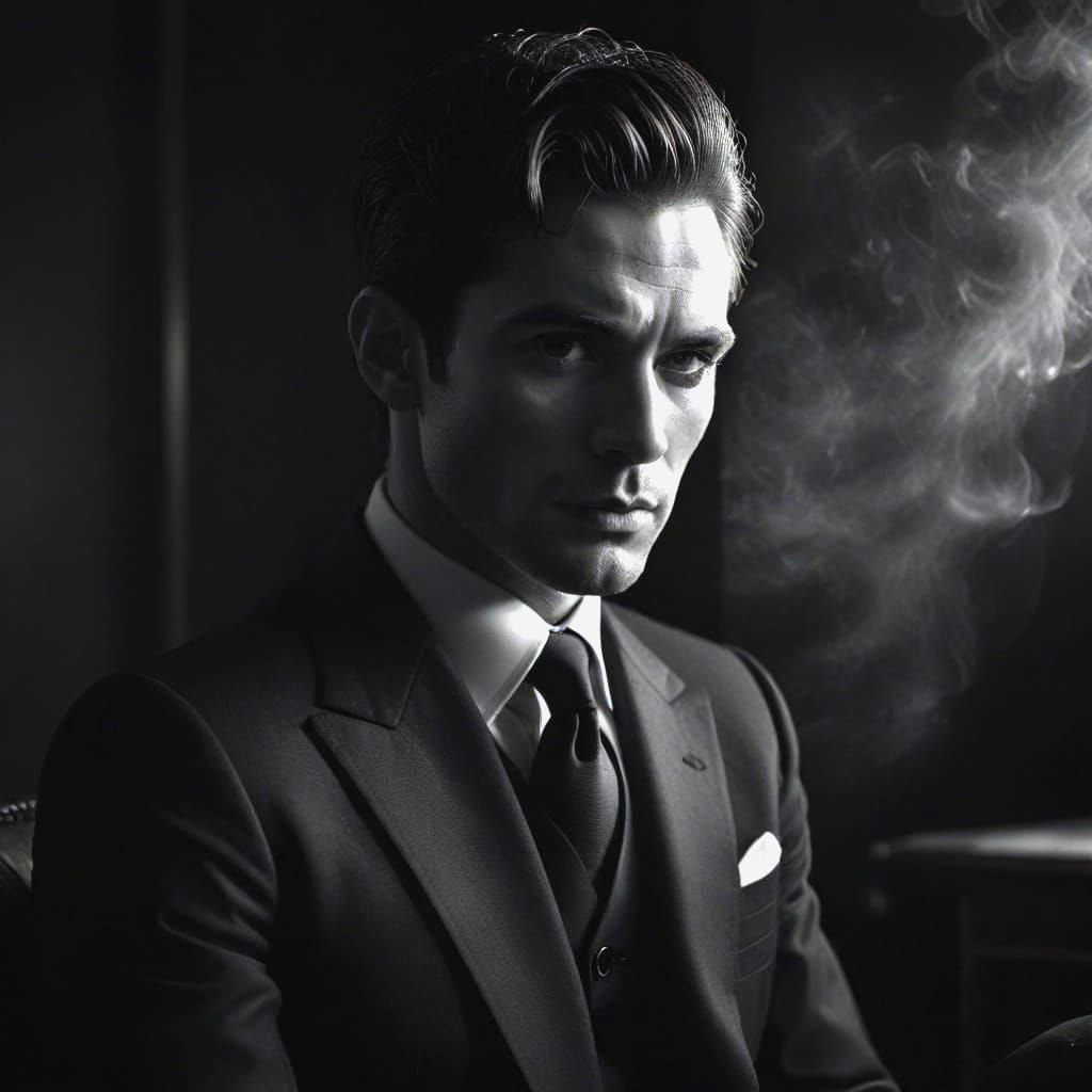 Striking Black and White Male Portrait