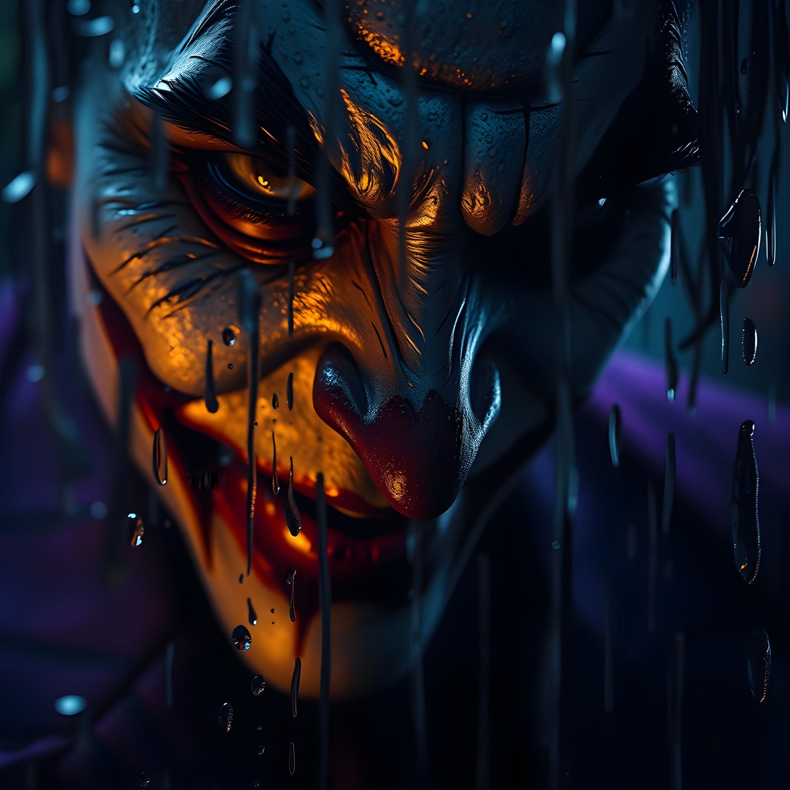 Joker's Distorted Reflection: Dark Fantasy Concept Art