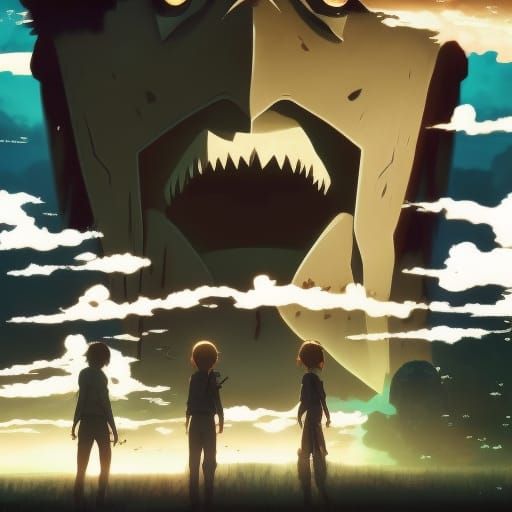 Attack on Titan in Studio Ghibli Style