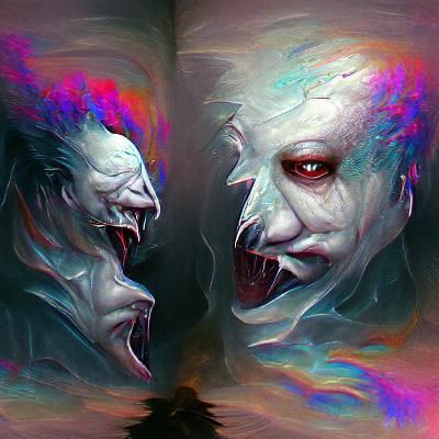 Sinister Duality: A Baroque-Inspired Portrait