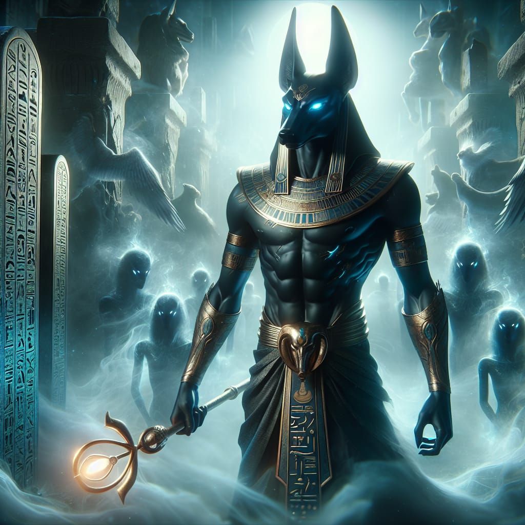 Anubis, Egyptian God of Afterlife, Concept Art