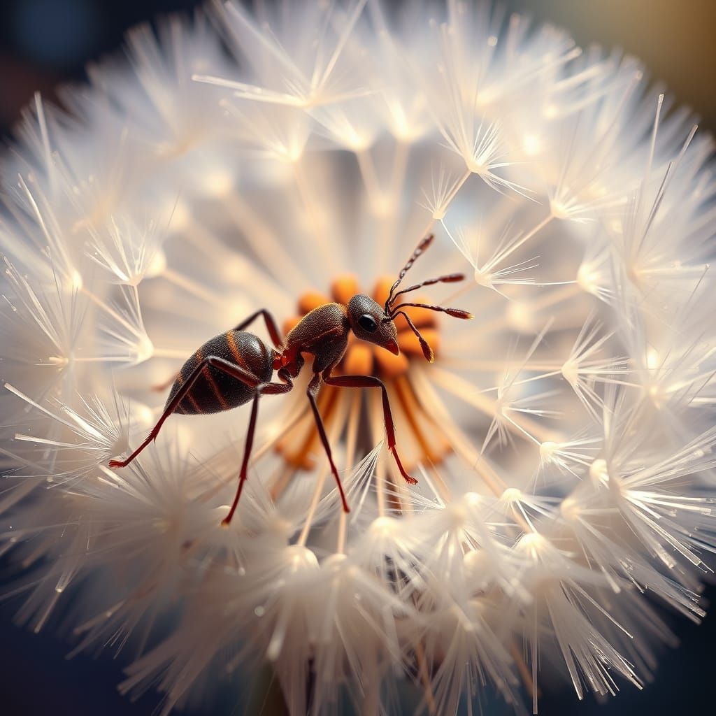 Make an ant under a dandelion, keep it from raining. Make a ...