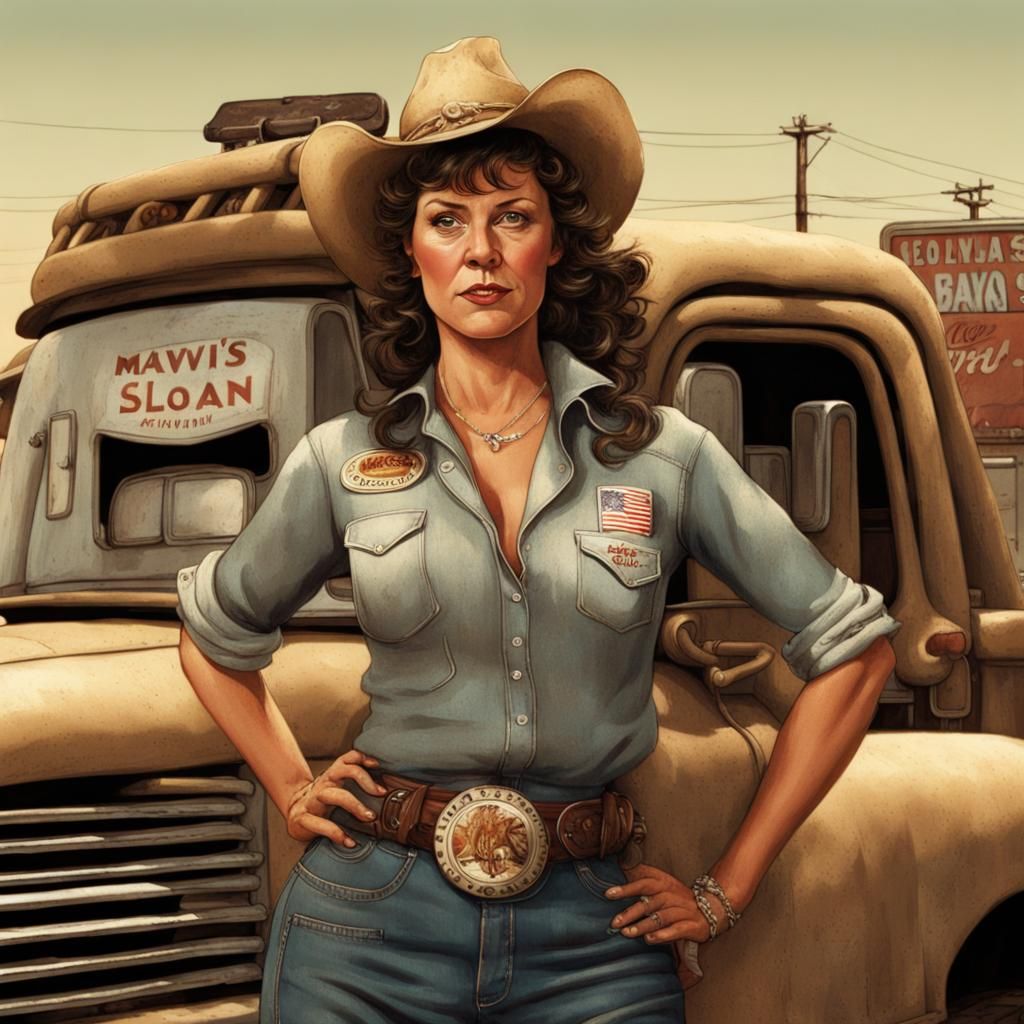 Detailed Painting of Gas Station Attendant