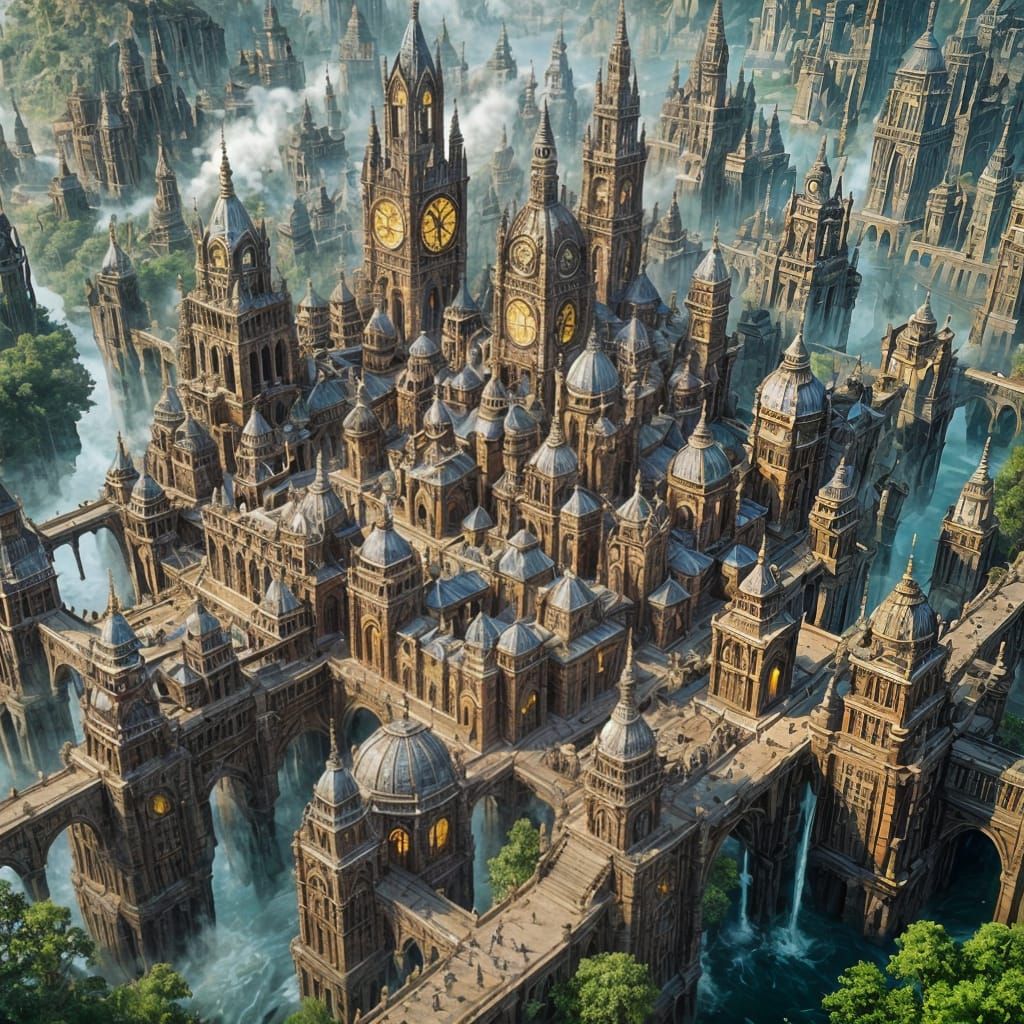 Clockwork City in the Sky: A Steampunk Dream