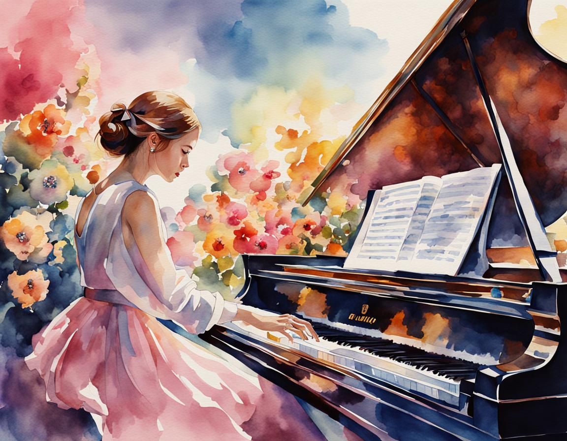 Schroeder Concert Portrait in Digital Watercolor