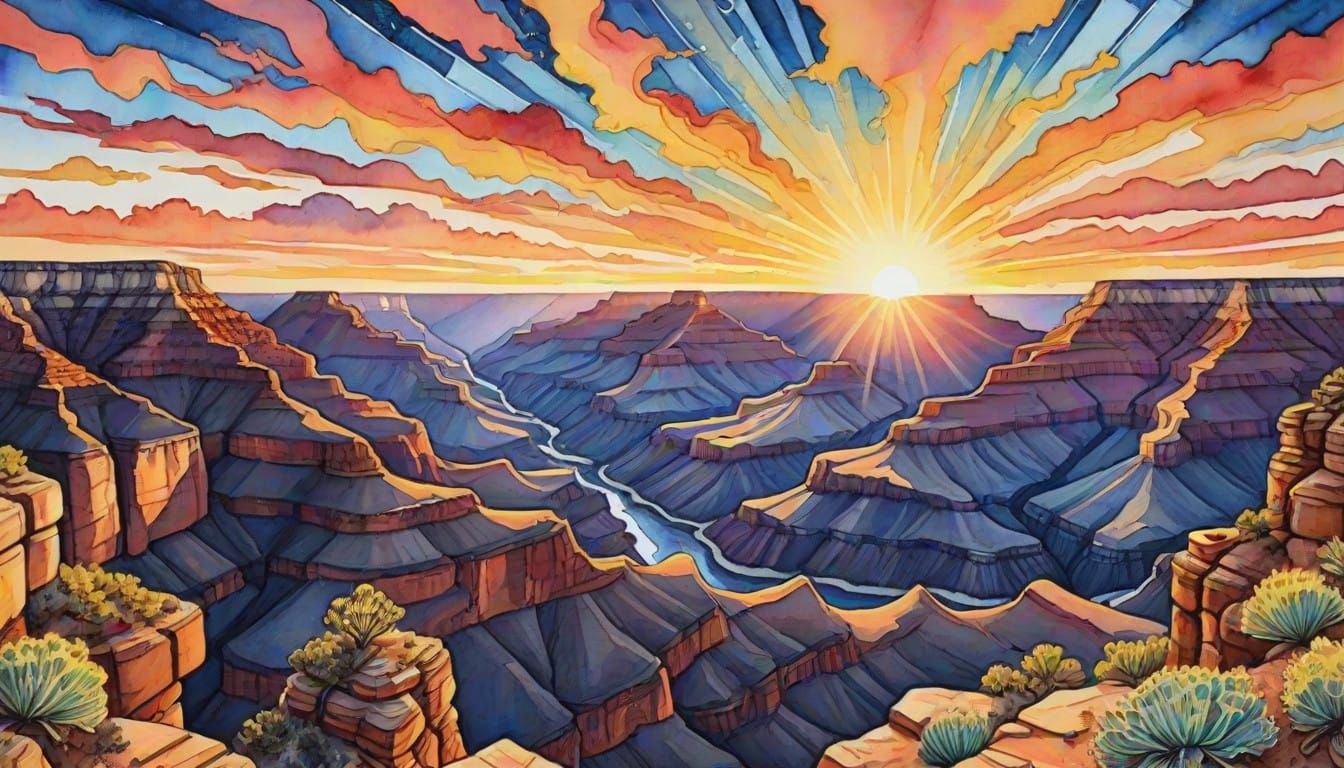 Auroral Dreamscapes over Grand Canyon 2