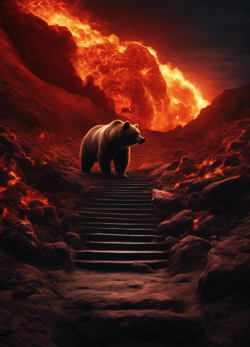 Obese Bear's Journey to Hell: Volcanic Landscape