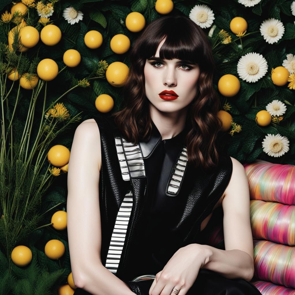 Cybercore Portrait Inspired by Hari Nef