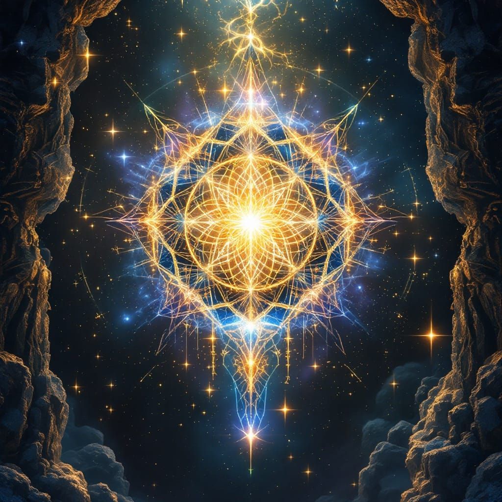 Ethereal Sigil of Destiny in Radiant, Celestial Hues