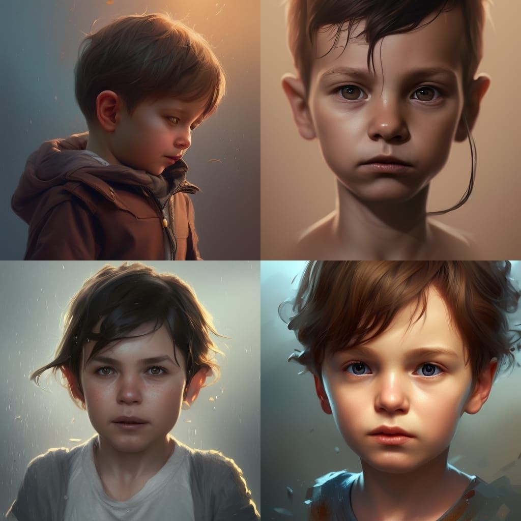 Toddler aged boy portrait